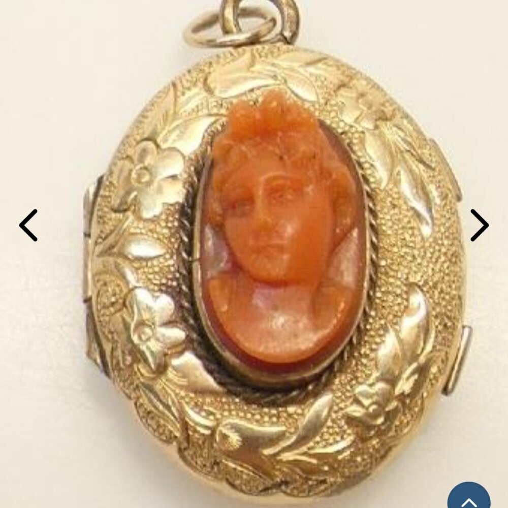 HELP FIND GRANDMOTHER'S Coral Cameo Locket DON'T BUY!